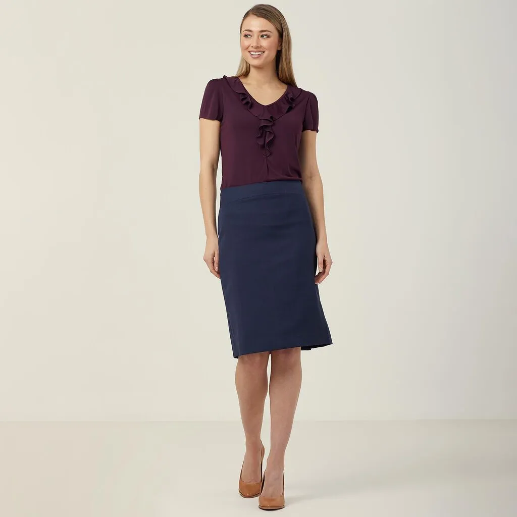 Sharkskin Detail Pencil Skirt
