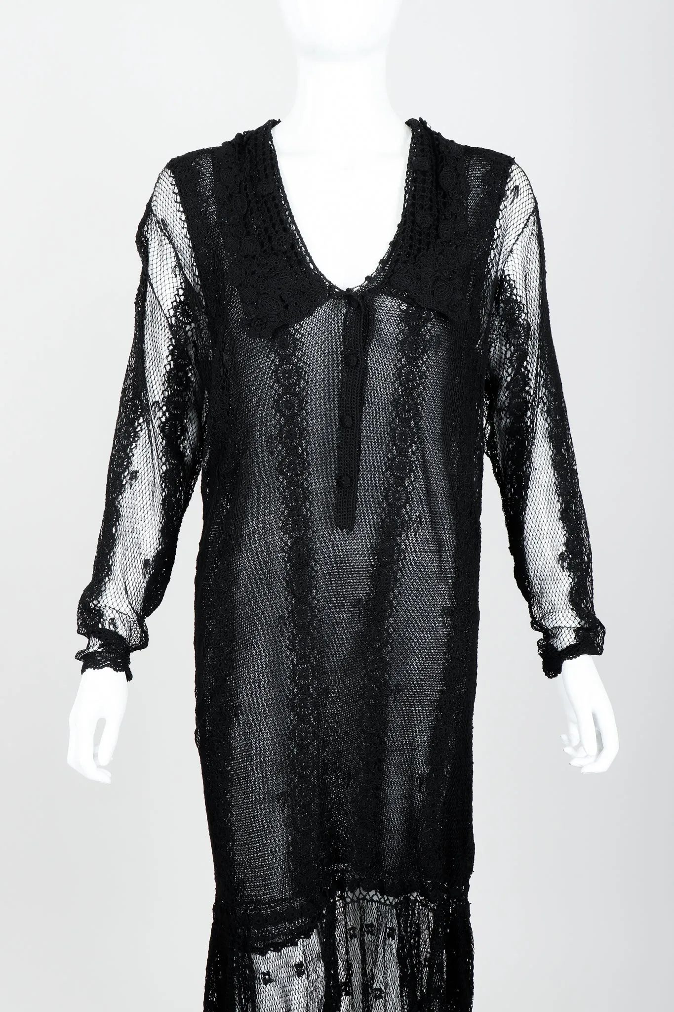 Sheer Crochet Lace Dress