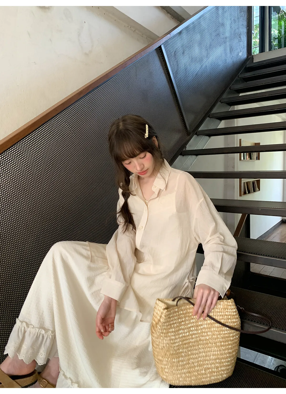 Sheer lace shirt