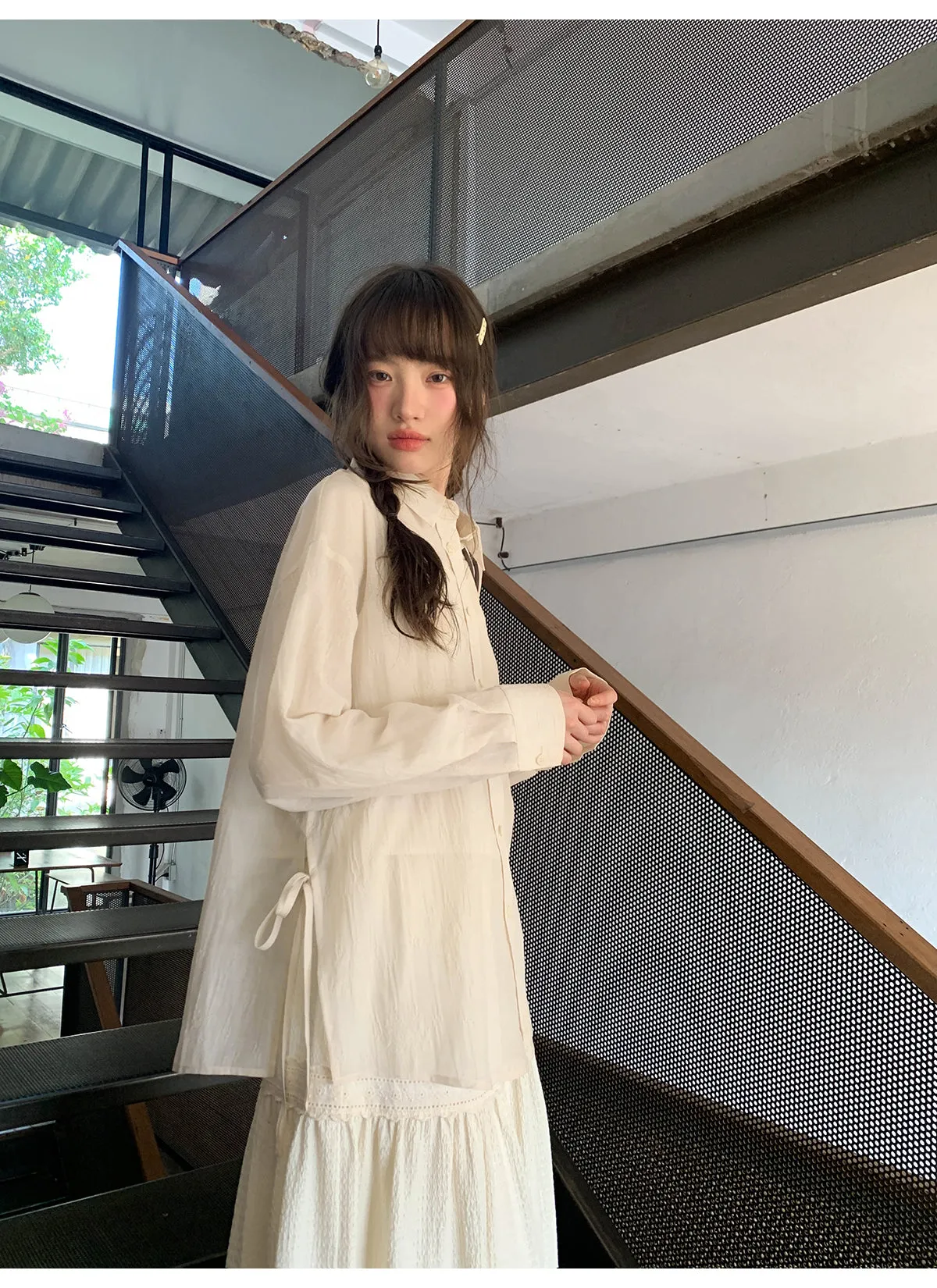 Sheer lace shirt