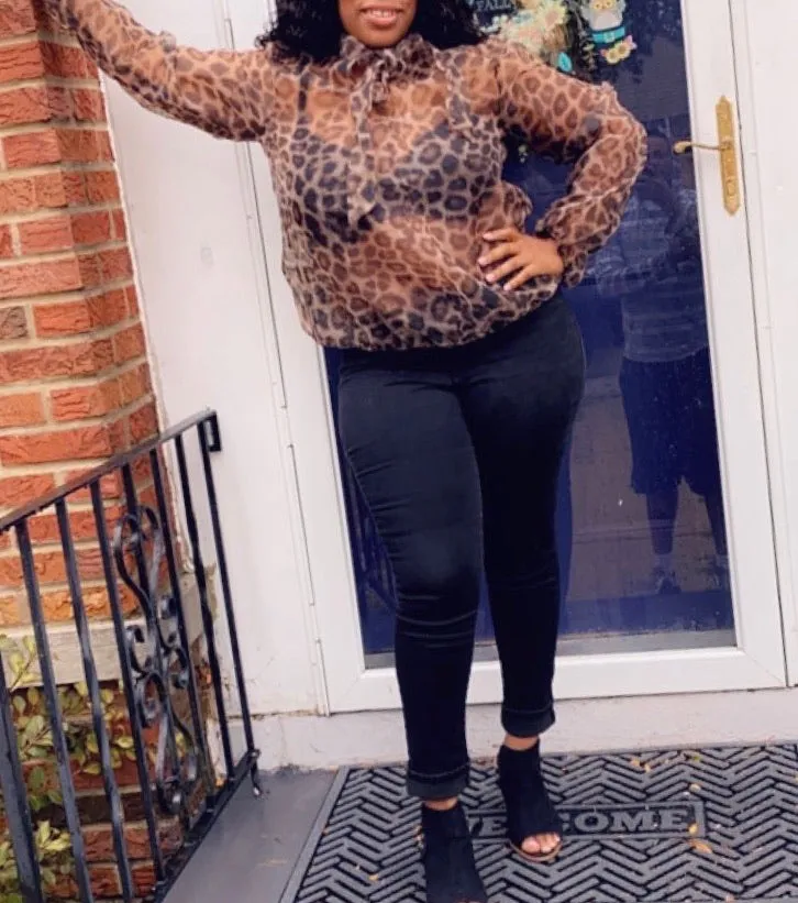 Sheer Leopard Top