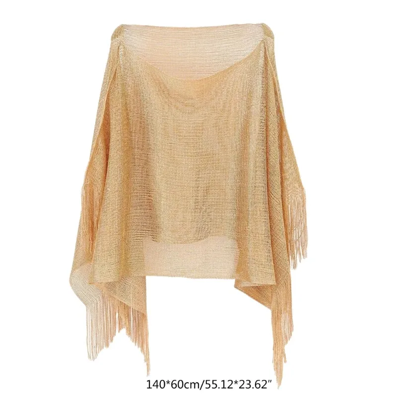 Sheer Mesh Long Sleeve Bikini Cover Tassels