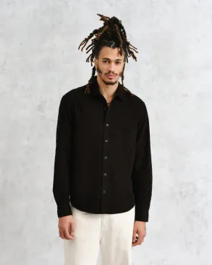 Shelly - Black Seersucker Corduroy Shirt