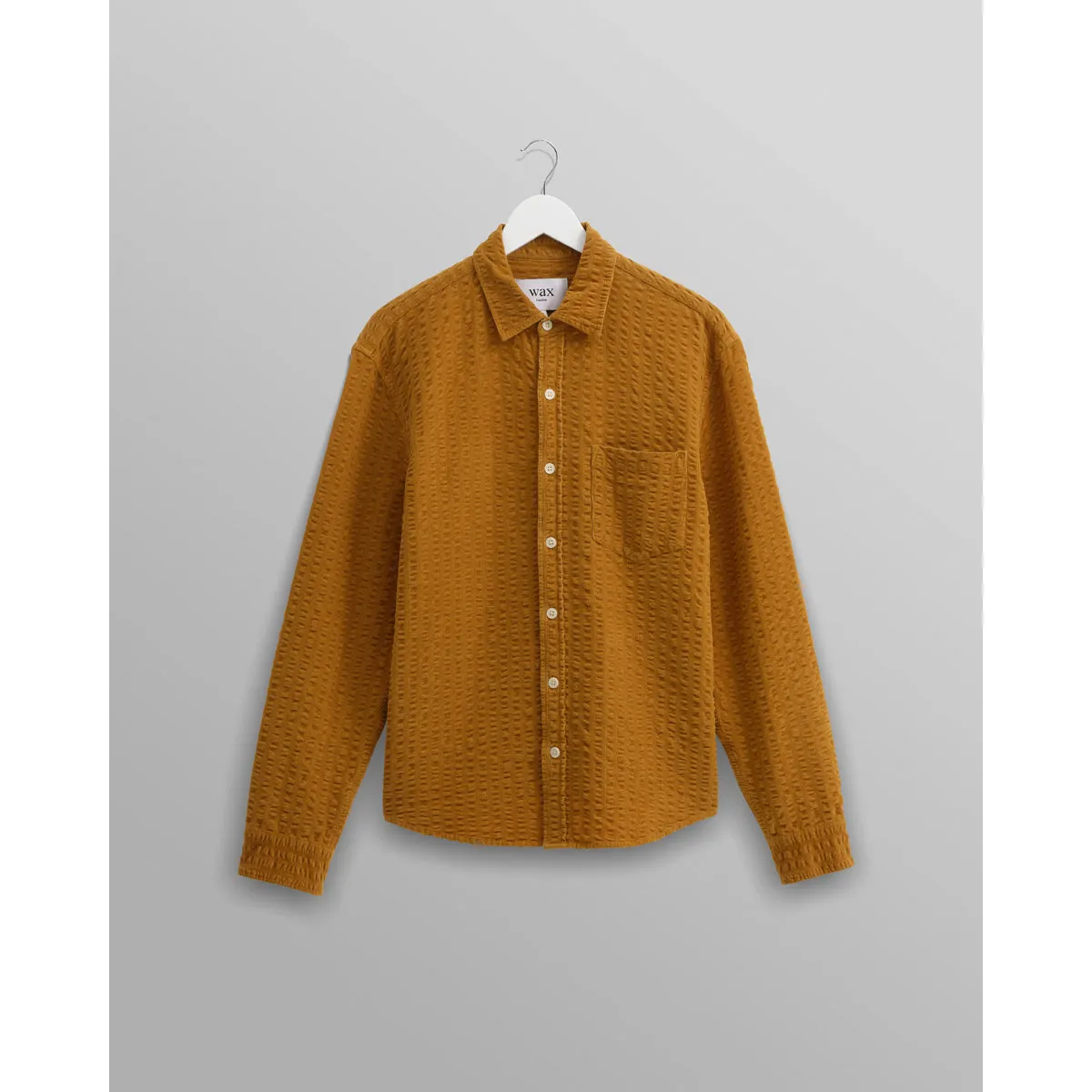 Shelly Long Sleeve Seersucker Cord Shirt in Tan