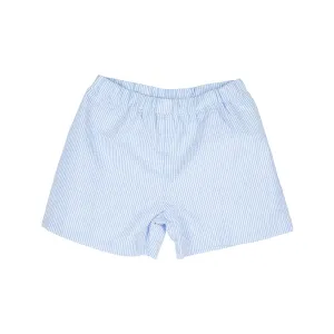 Shelton Shorts, Breakers Blue Seersucker with Breakers Blue Stork