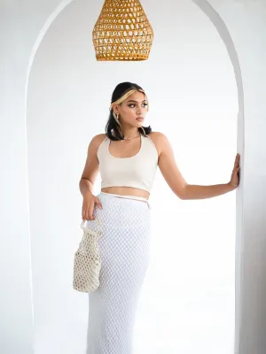 Side O Ring Detail Maxi Skirt