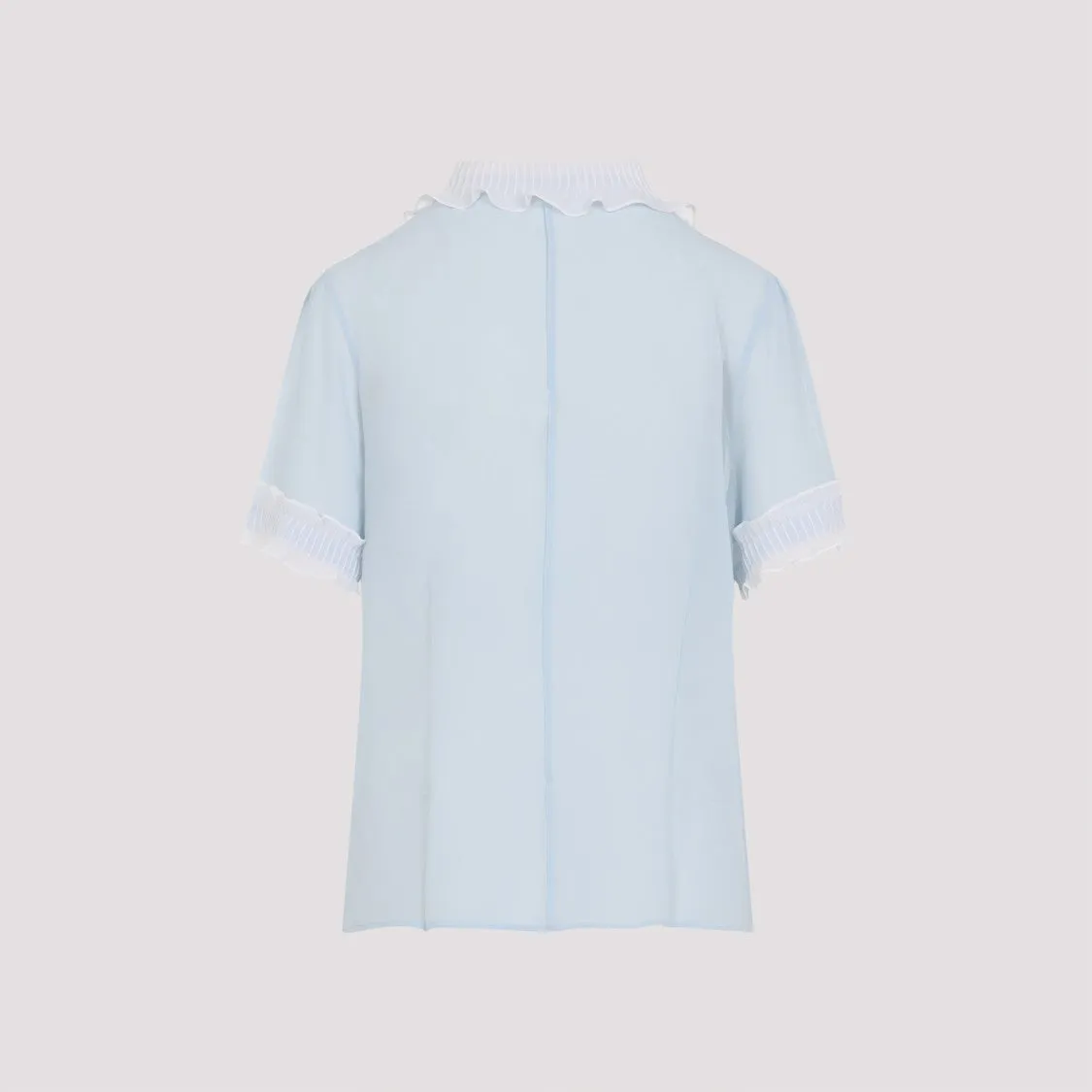 Silk 115 Pl Shirt With Ribbed Ruffled Detailing