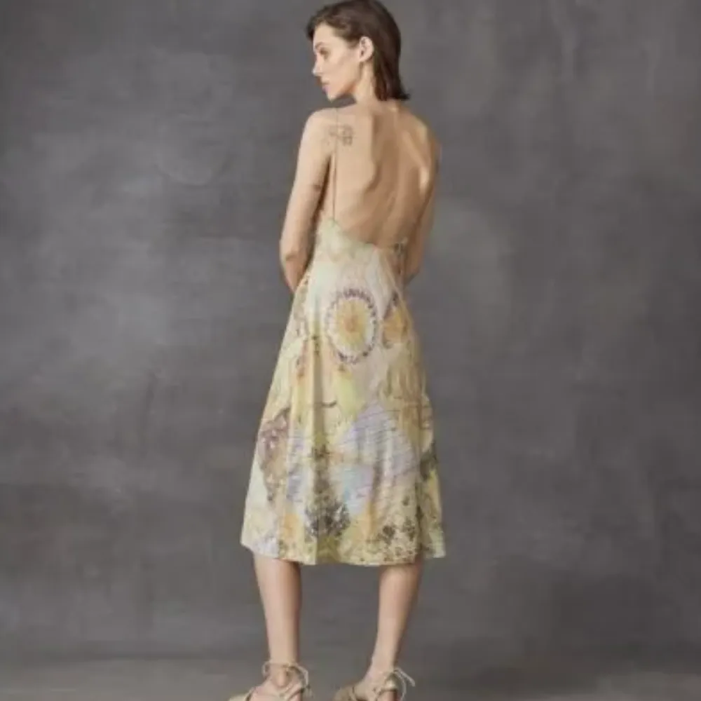 Silk Linen Asymmentrical Dress