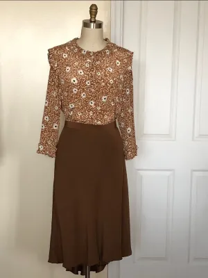 Silk Luxe Limited Edition Bias Cut A Line Skirt ( Style# K102)