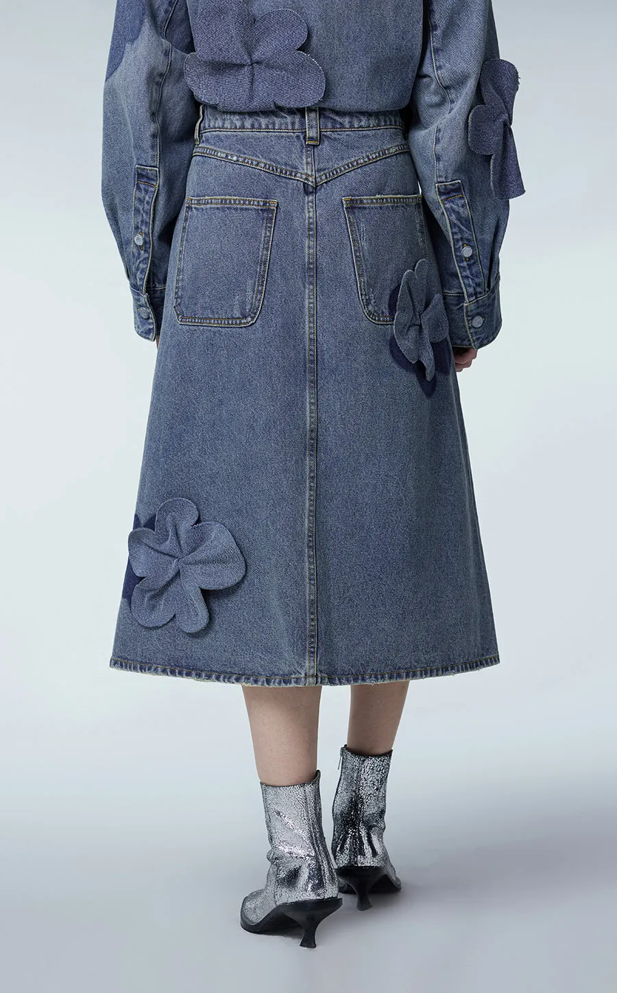 Skirt / JNBY A-line 3D-floral Skirt