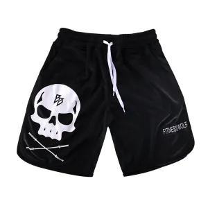 SKULL CLASH OF COLORS 9'' INSEAM RUNNING SHORTS