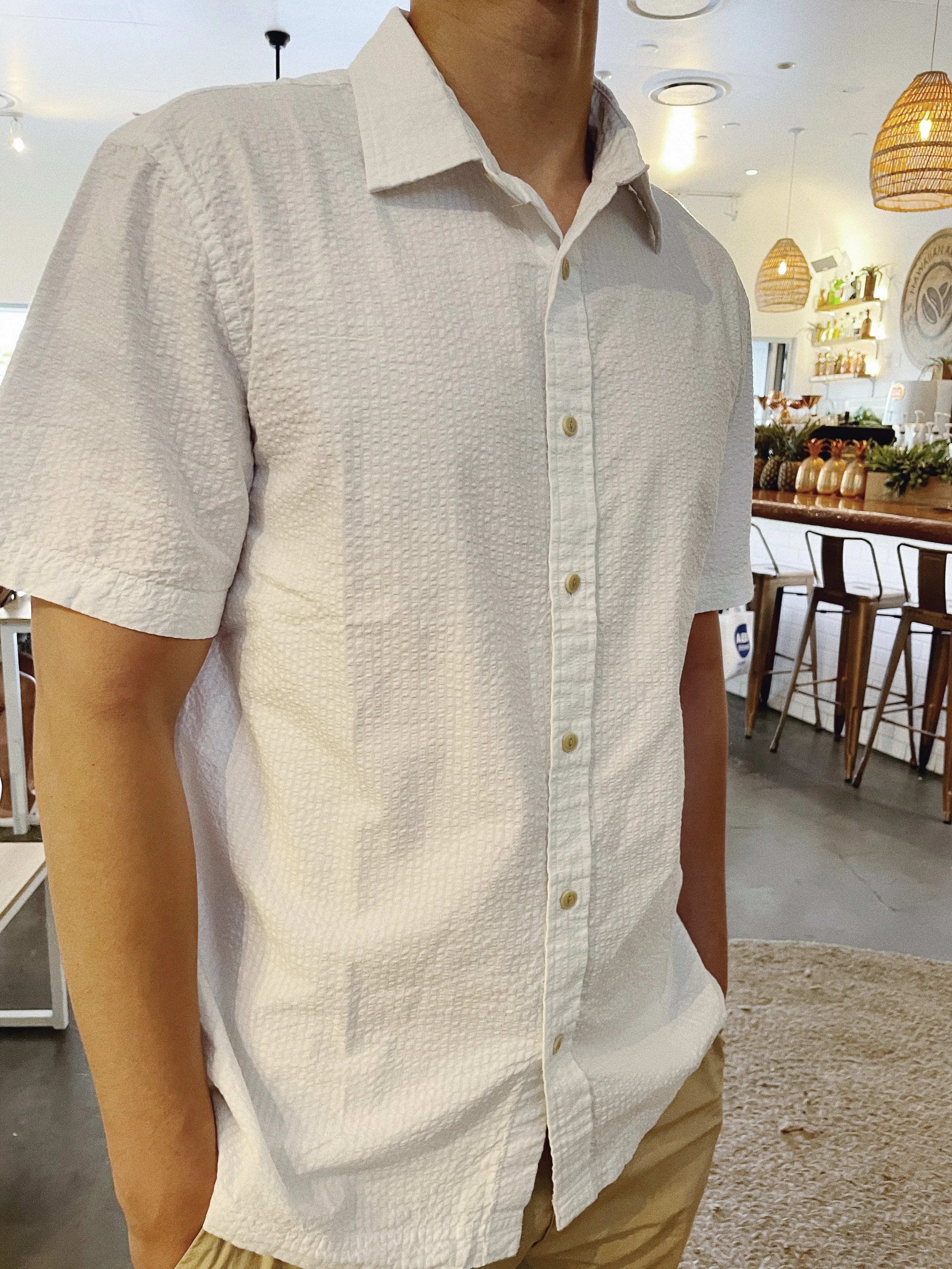 Slim Fit Organic Seersucker Shirt