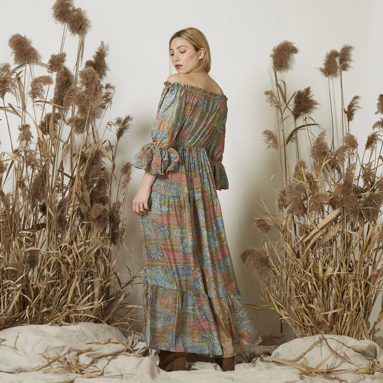 Sofia silk dress