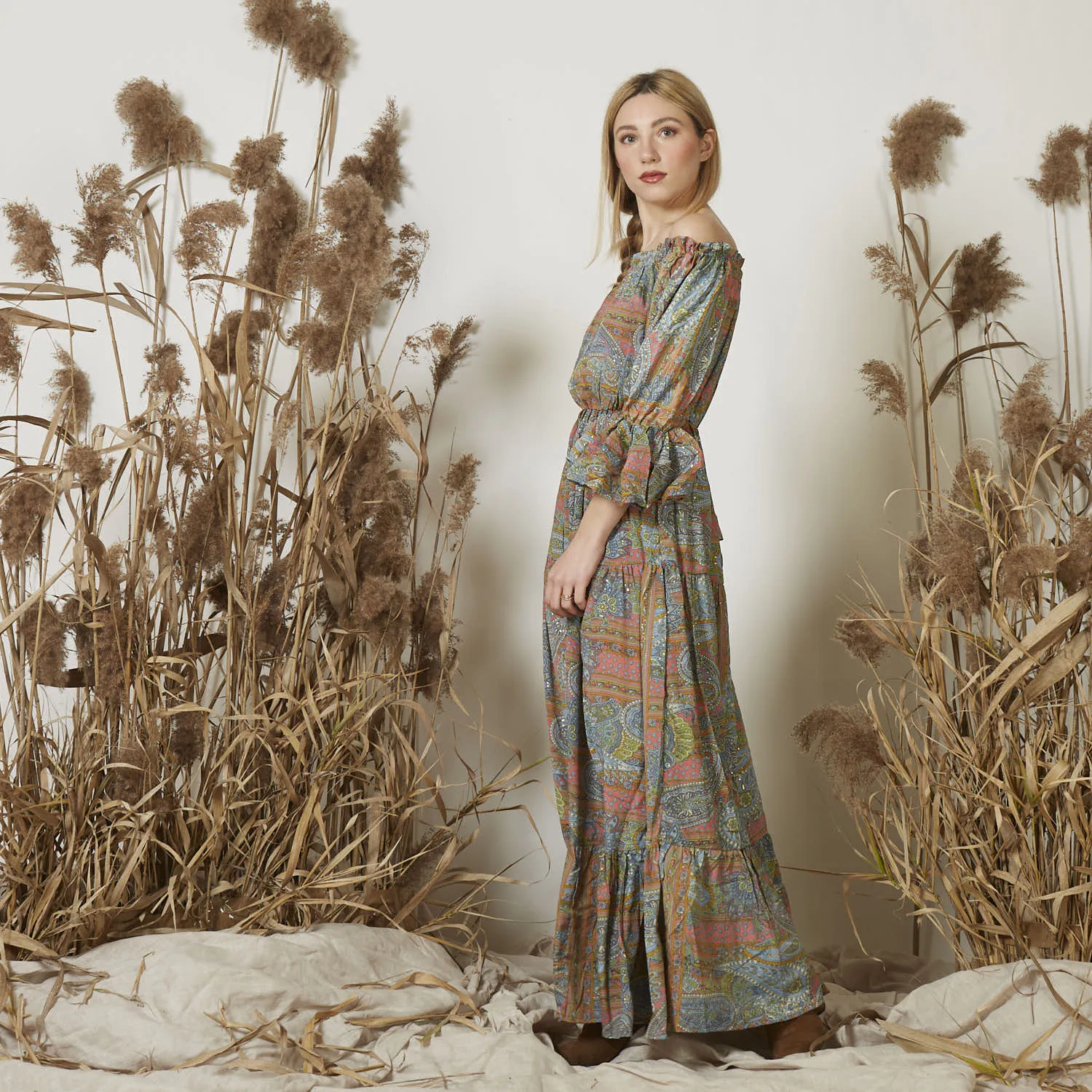 Sofia silk dress