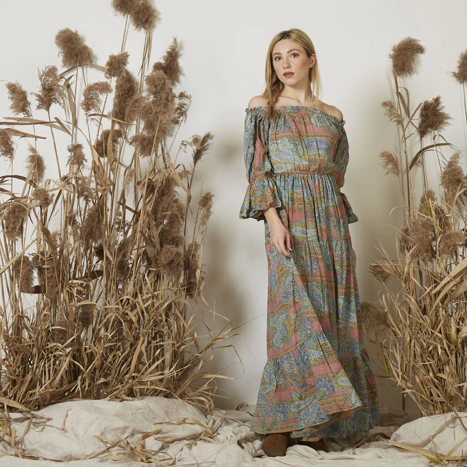 Sofia silk dress