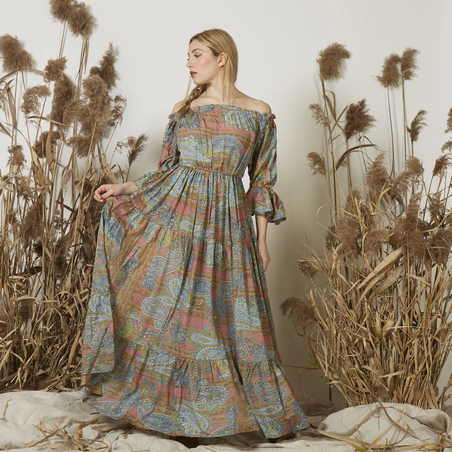 Sofia silk dress