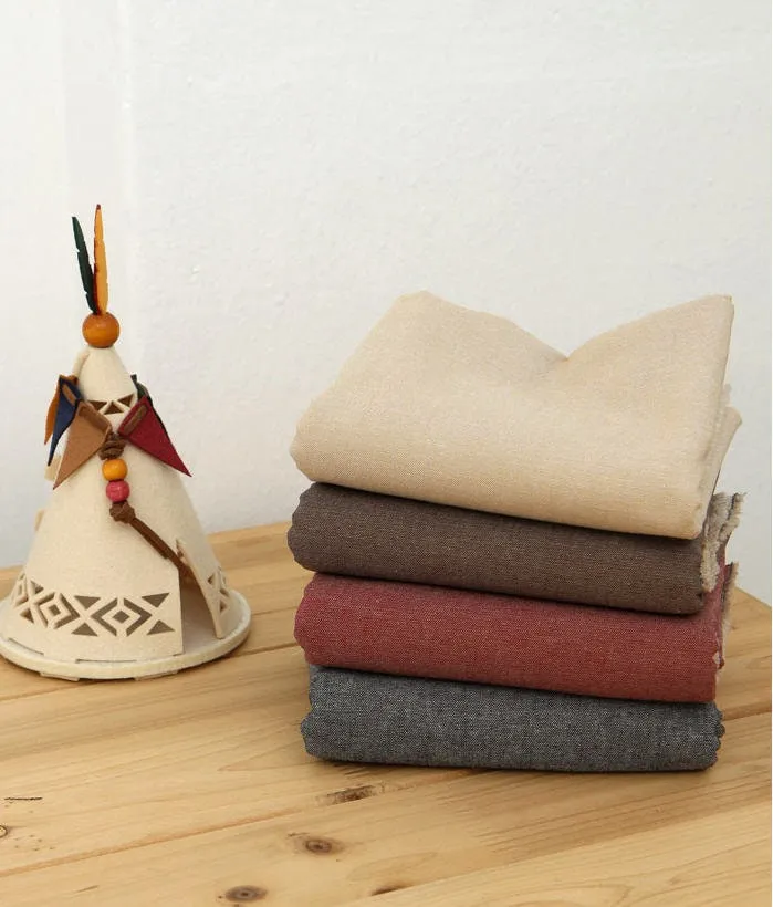 Solid Cotton Fabric, Yarn Dyed Cotton Fabric, Quality Korean Fabric - 14 Colors - By the Yard 25776-1