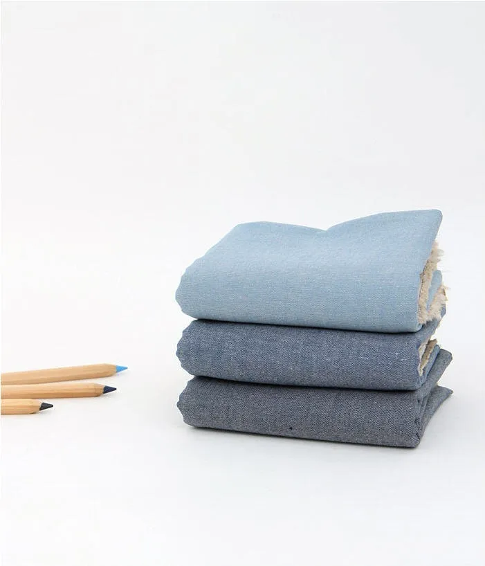 Solid Cotton Fabric, Yarn Dyed Cotton Fabric, Quality Korean Fabric - 14 Colors - By the Yard 25776-1