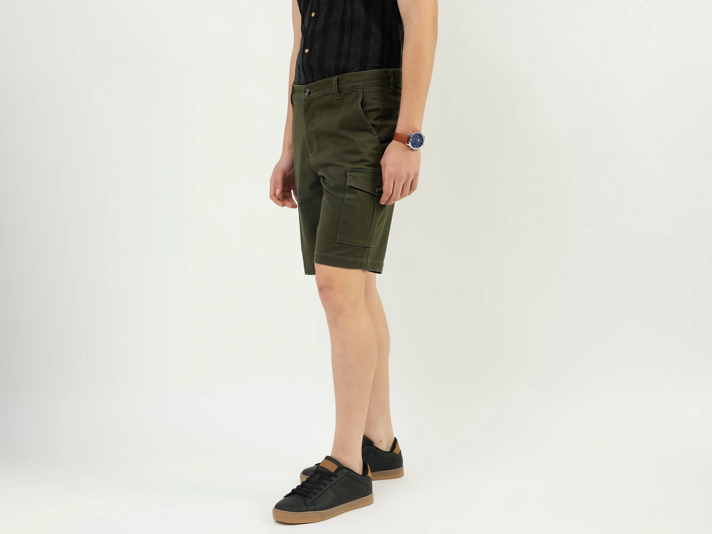 Solid Slim Fit Shorts