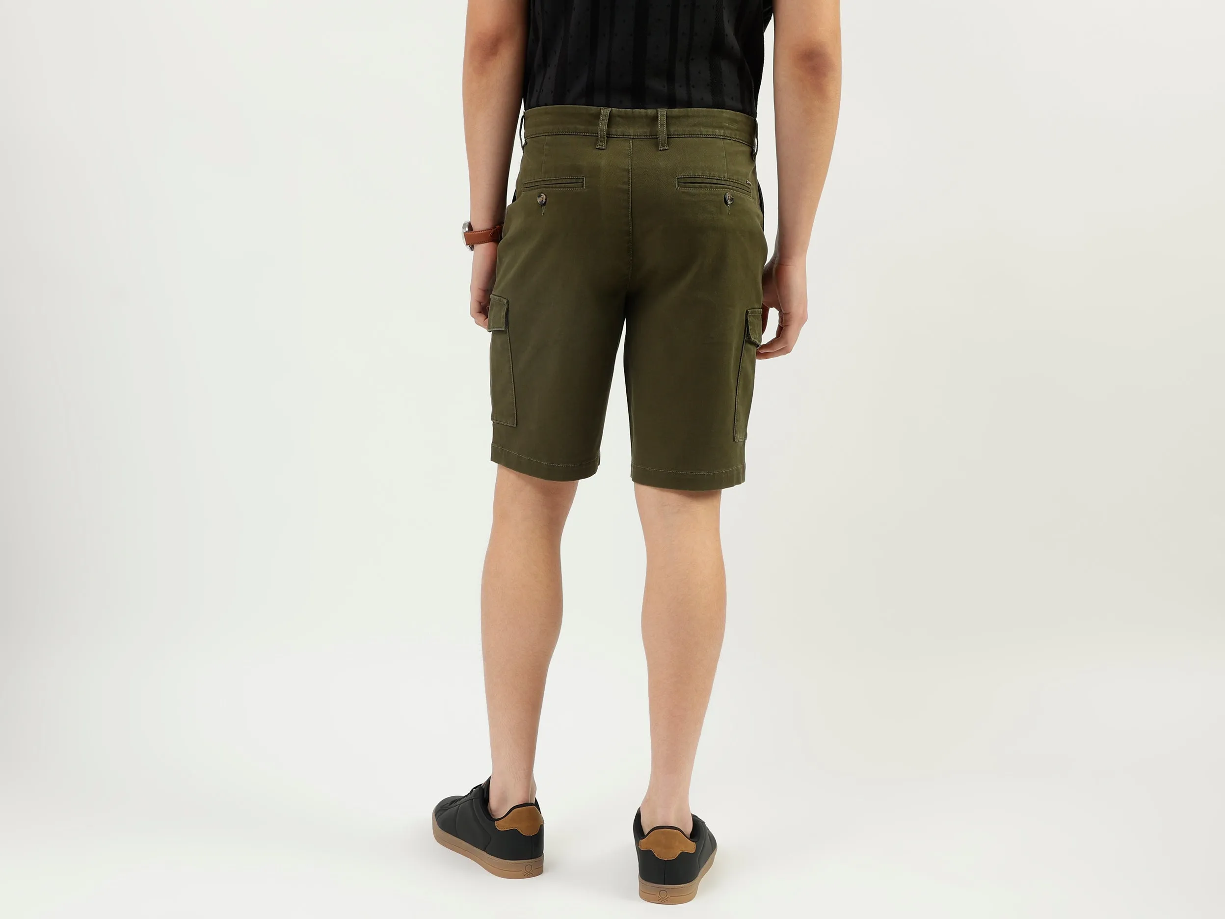 Solid Slim Fit Shorts