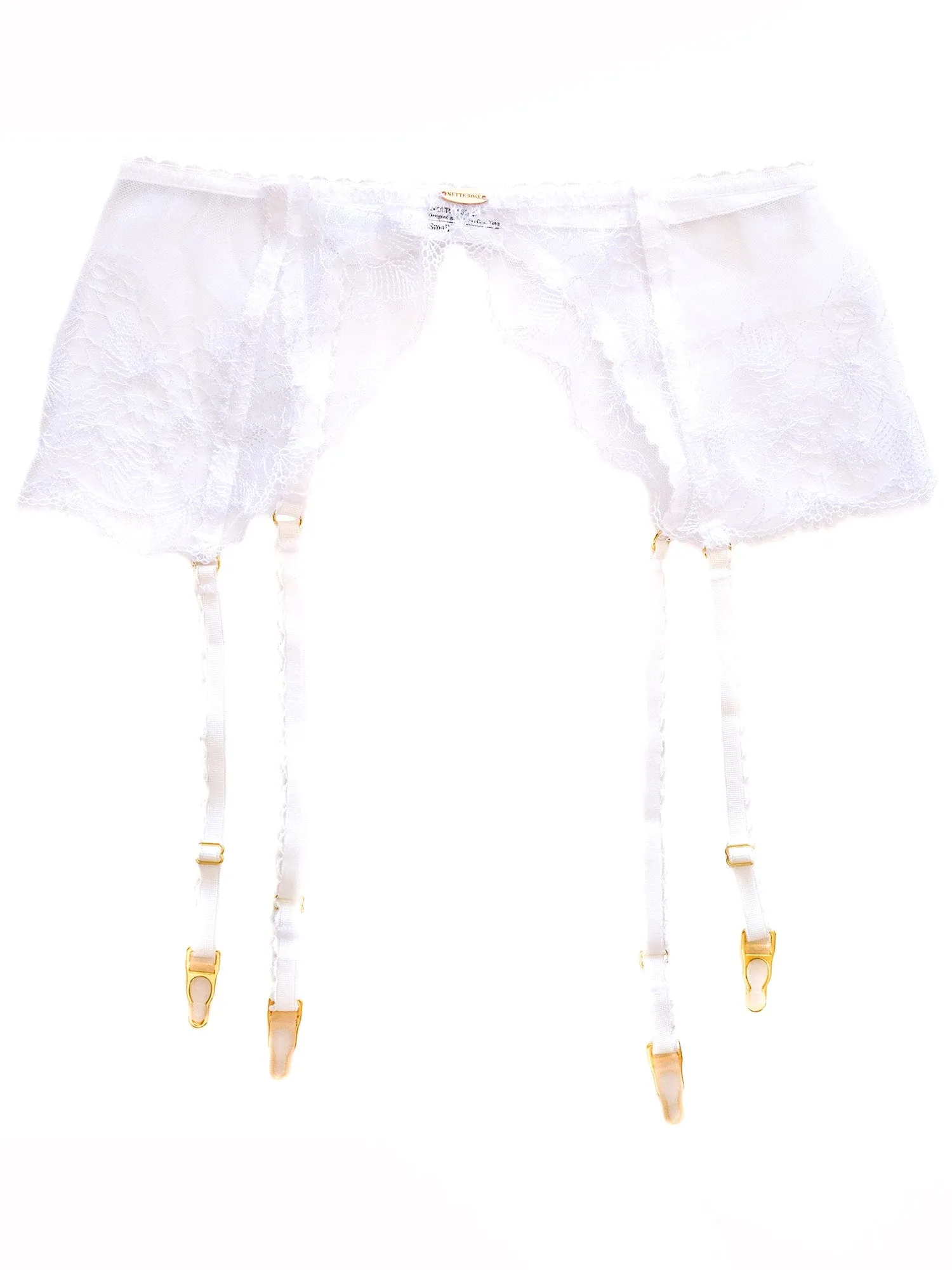 Sophie Longline Garter Belt - White