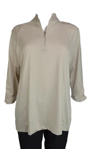 Sport Haley Ashlynn 3/4 Sleeve Champagne Polo