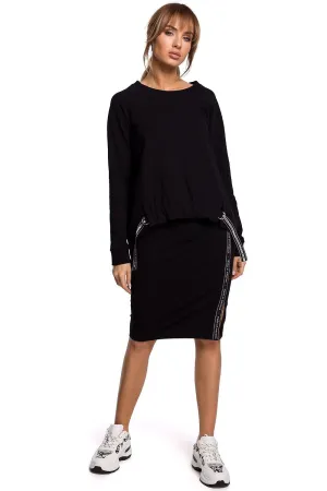 Sporty Striped Pencil Skirt