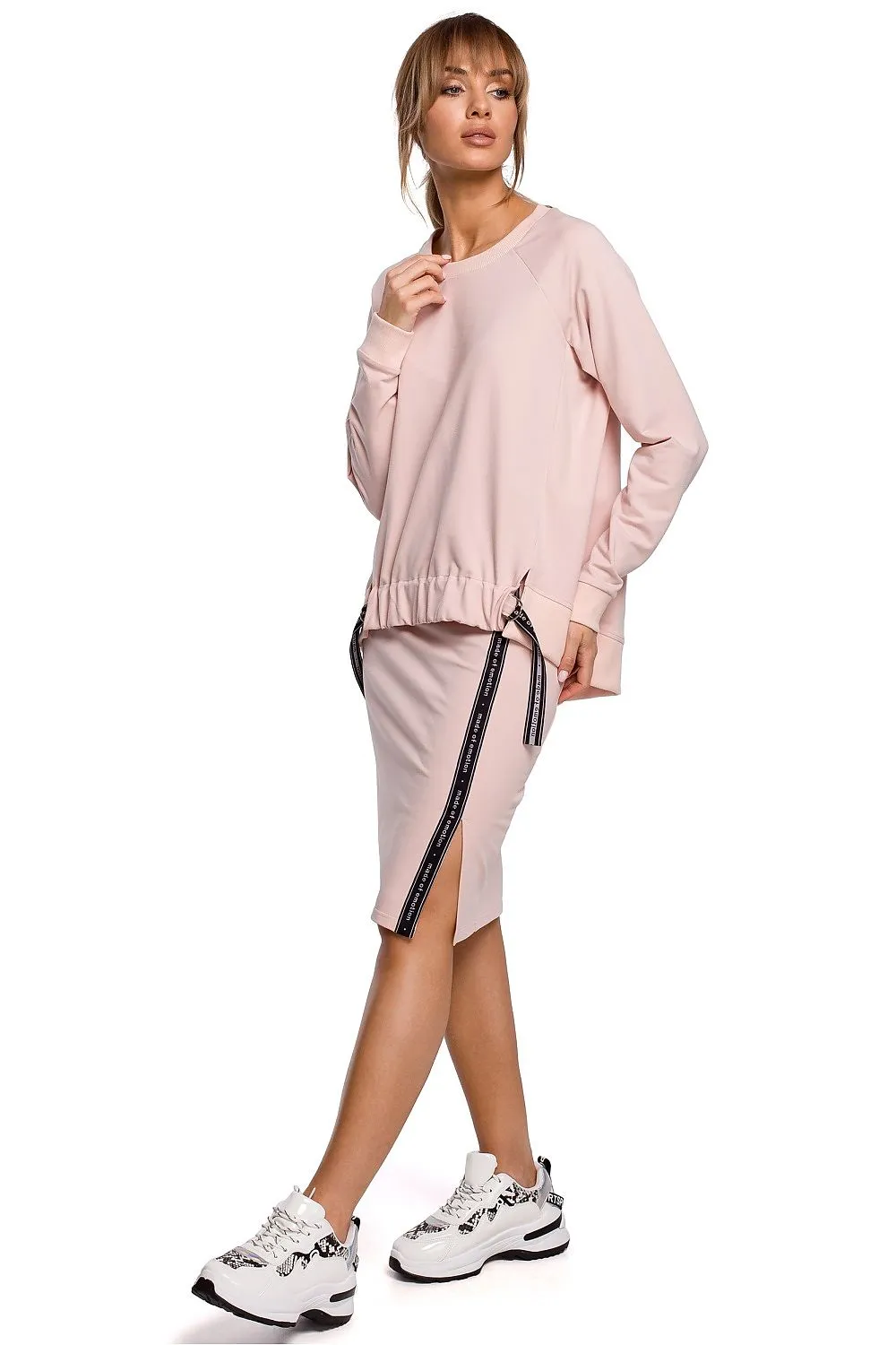 Sporty Striped Pencil Skirt