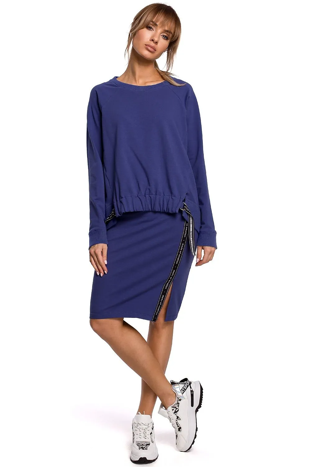 Sporty Striped Pencil Skirt