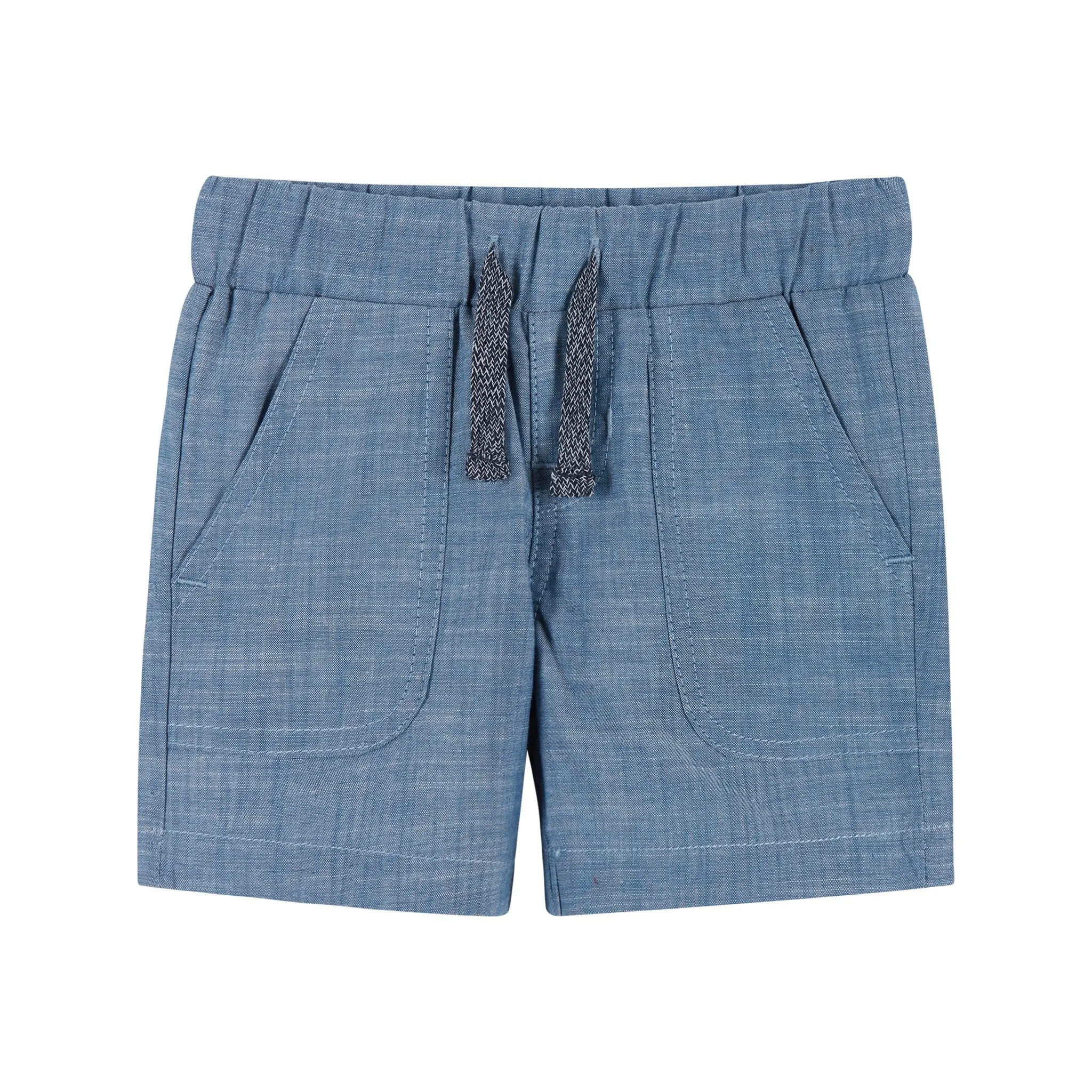 Spring Animals Print Button-Up & Short Set| Blue