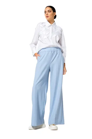STITCHED LEAVES WHITE OVERSIZED SHIRT