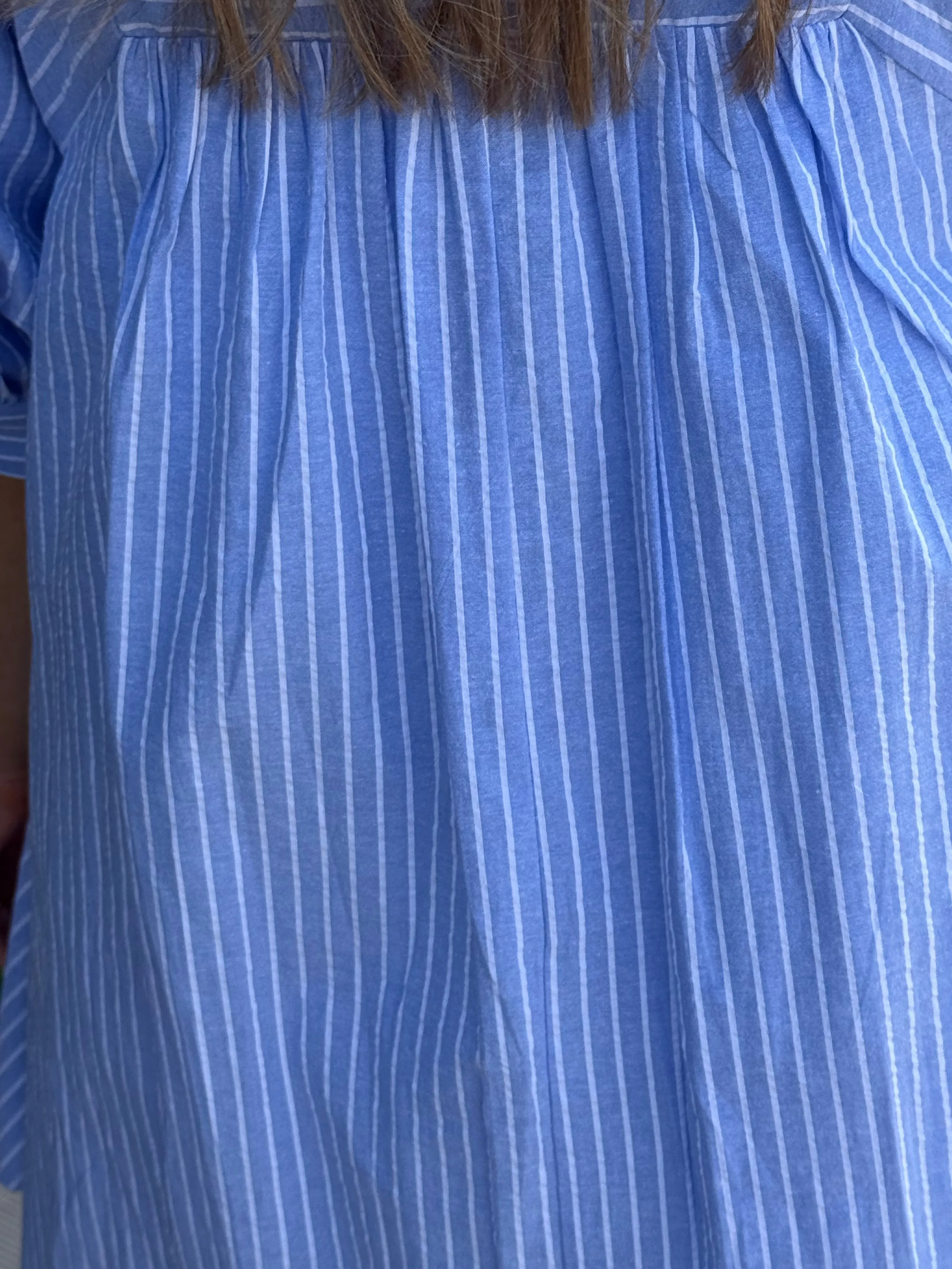 Striped in Chambray Dress