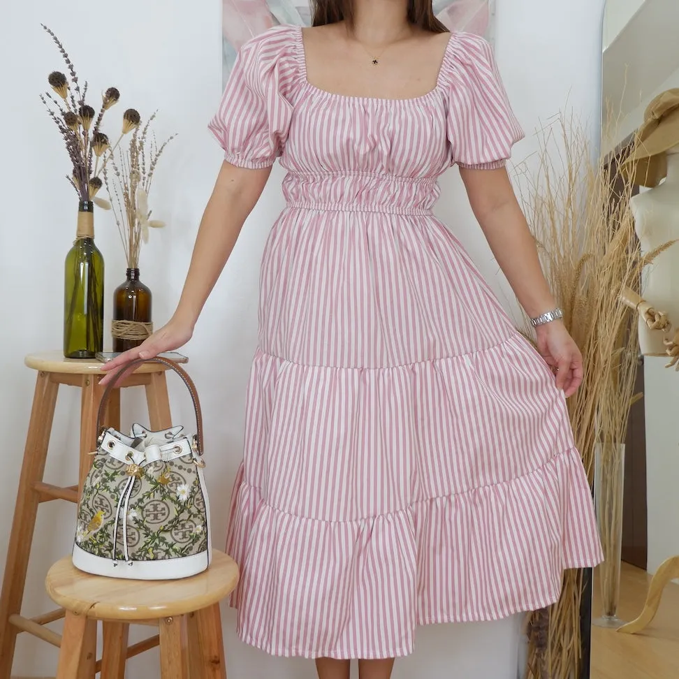 Striped Tiered Dress