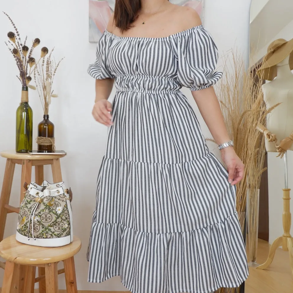 Striped Tiered Dress