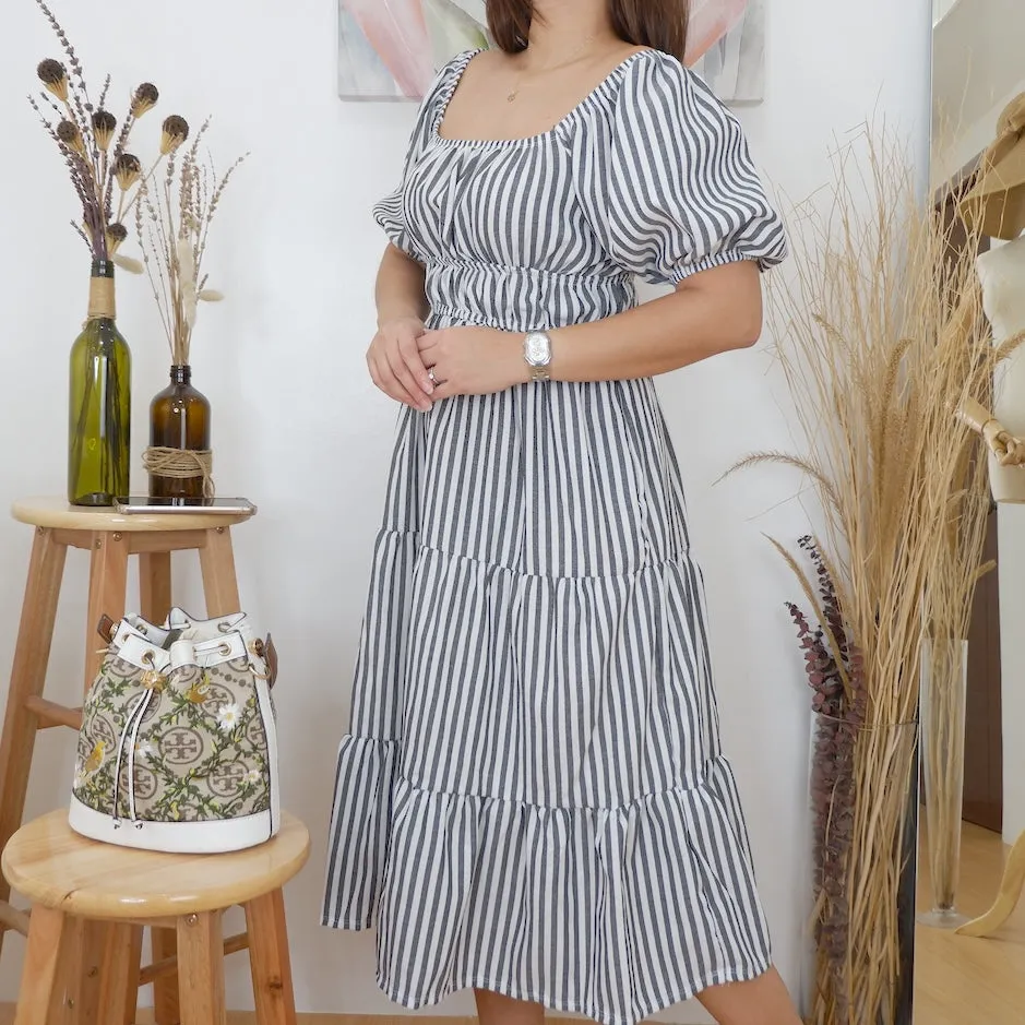 Striped Tiered Dress