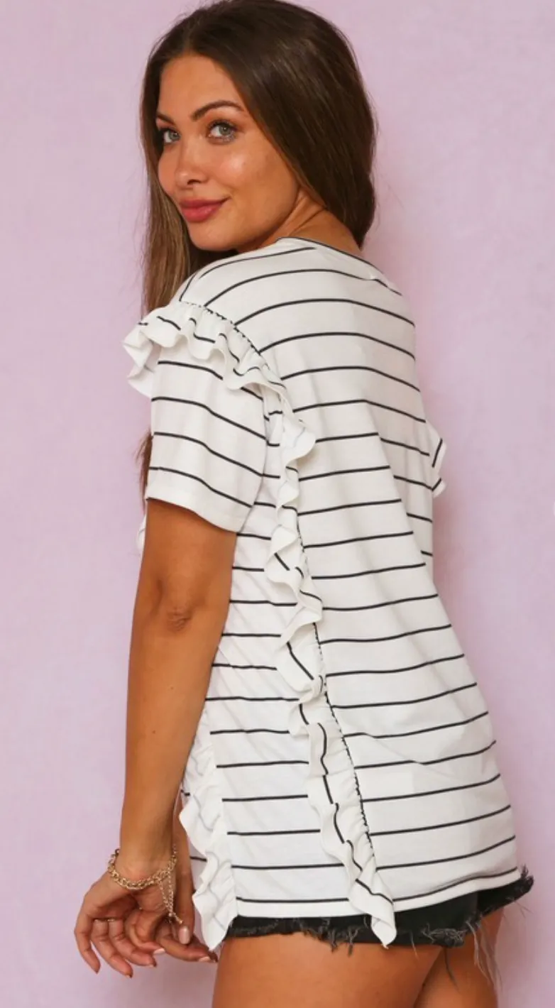 Striped V-Neck