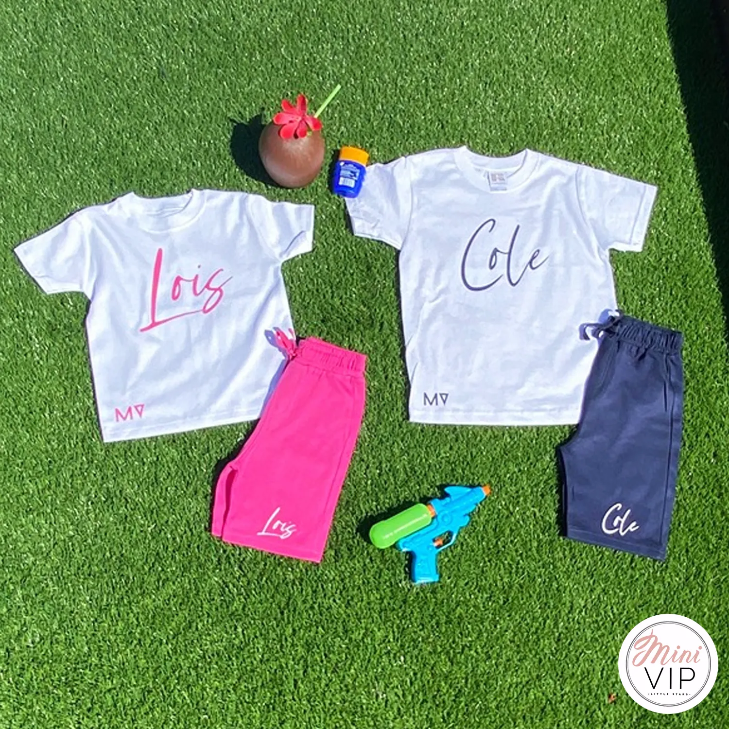 Stylistic Name - Cerise Pink Shorts & White T-Shirt Summer Set