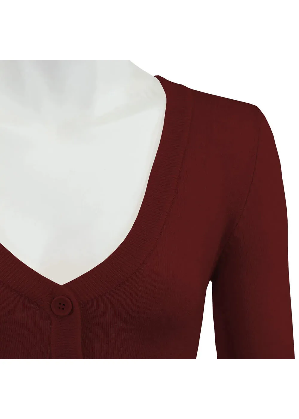 Succubus Clothing Retro Short 50's Cardigan Burgundy