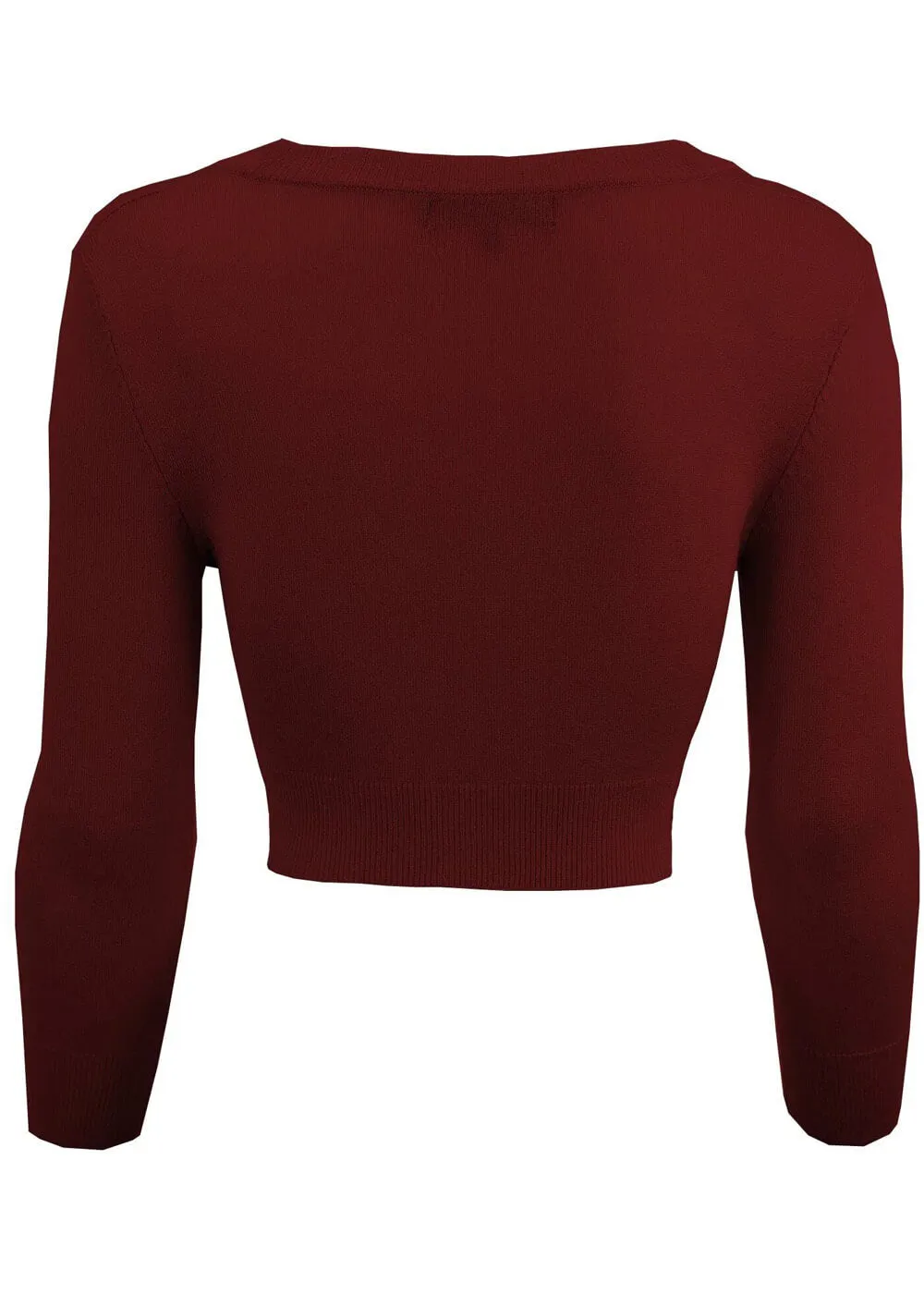 Succubus Clothing Retro Short 50's Cardigan Burgundy