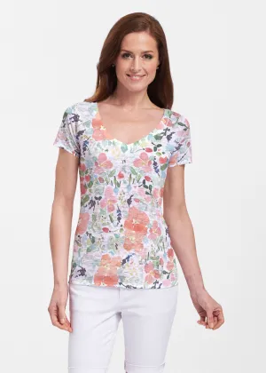 Summer Dreams (7939) ~ Sheer Short Sleeve V-Neck Shirt
