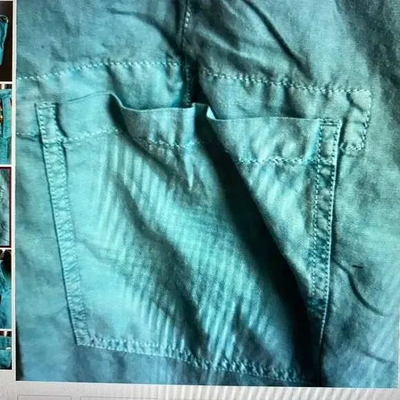 Sundance Maren Cargo Shorts Womens XXL Linen Blend Turf Fringe Woven Belt NWT