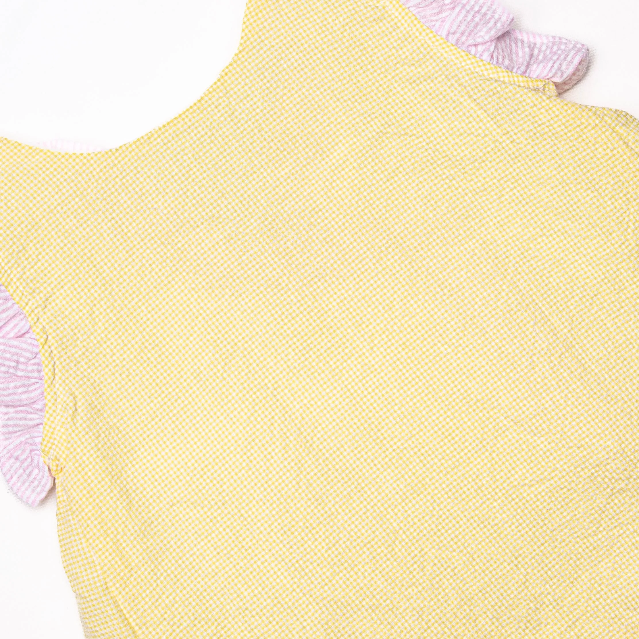 Sunshine Stripes Ruffle Short Set, Pink