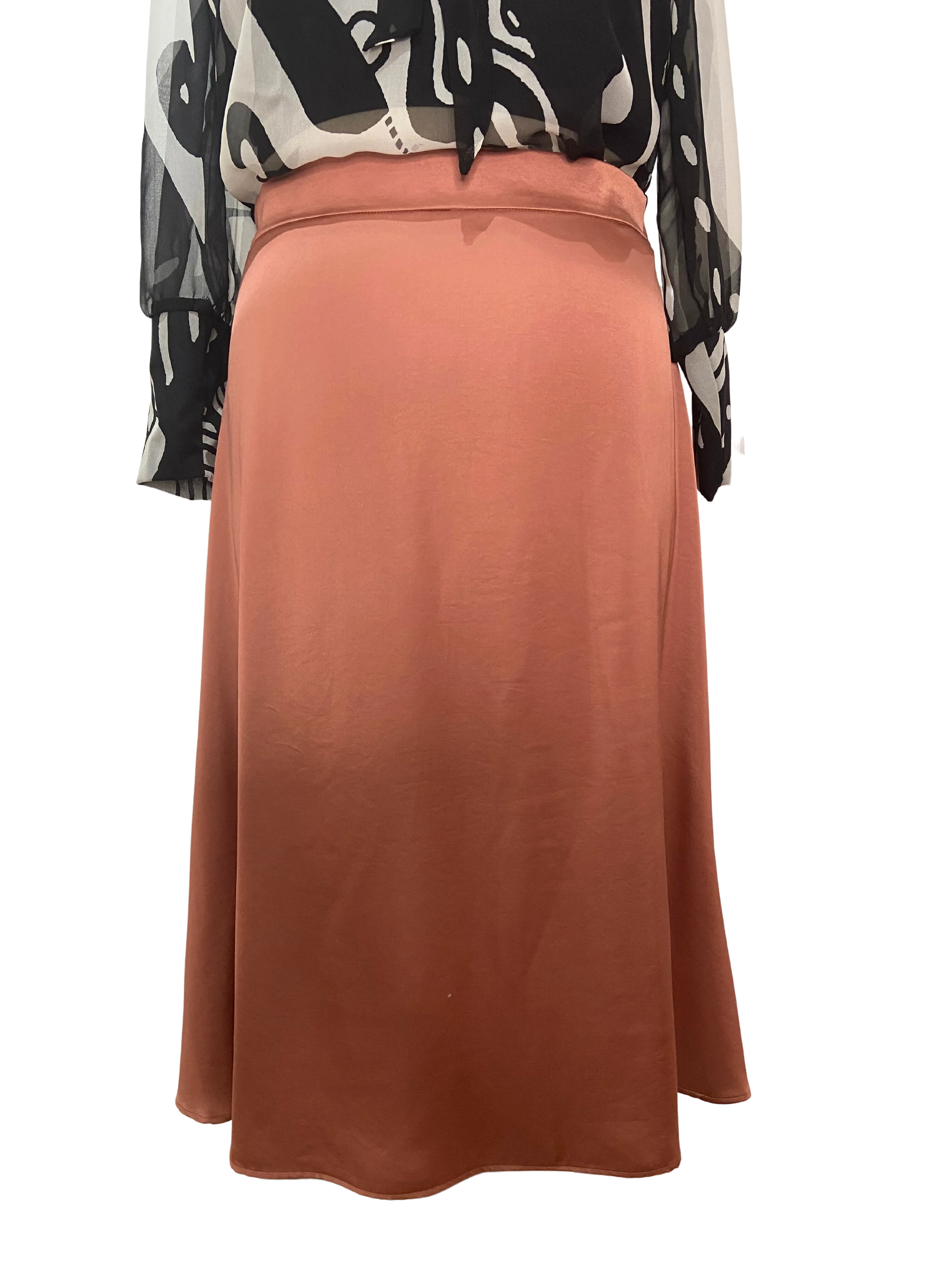 Super Freak | Midi A-Line Satin Skirt