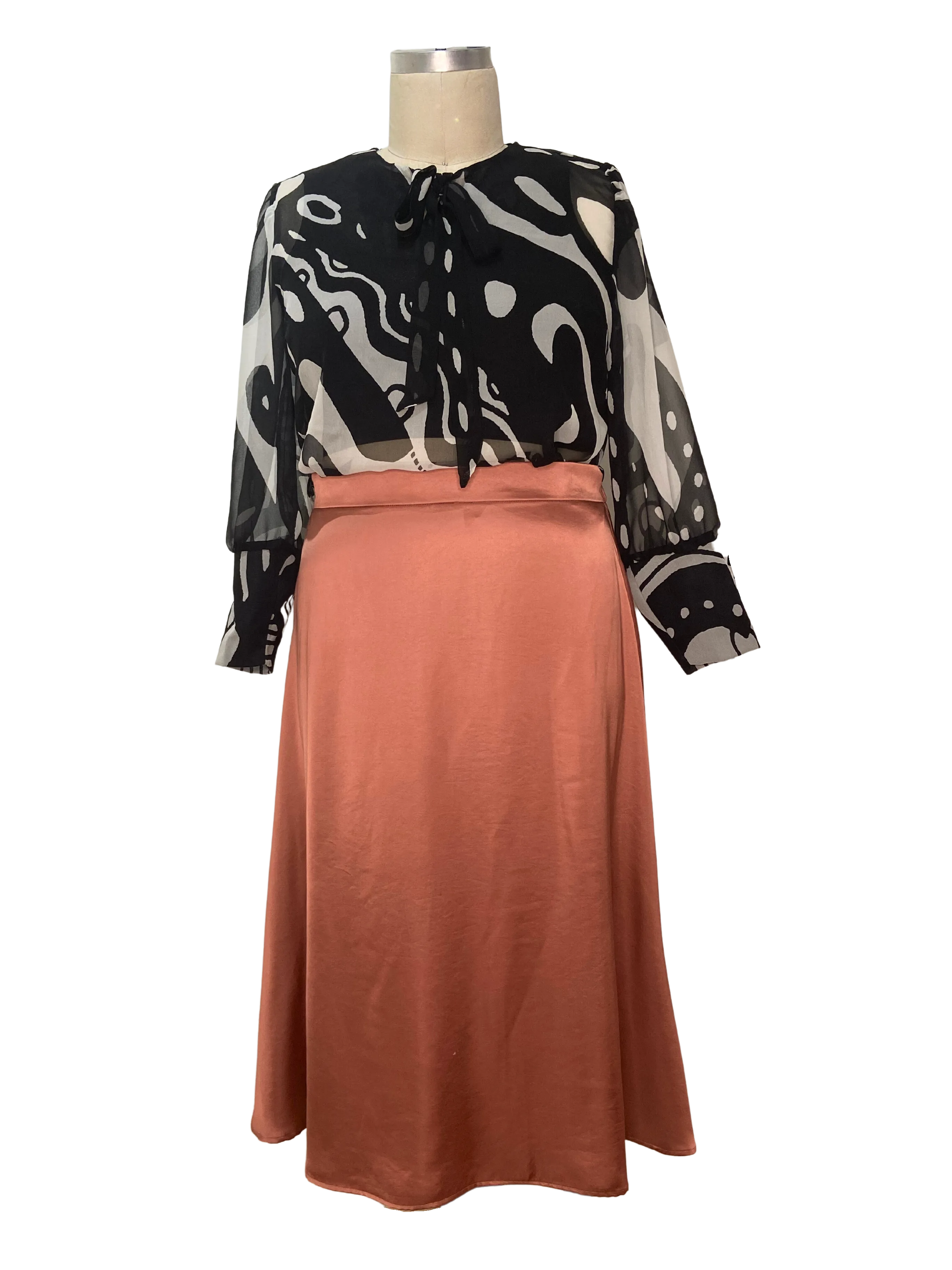 Super Freak | Midi A-Line Satin Skirt