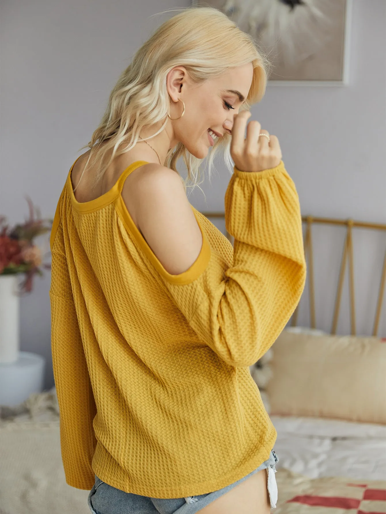 Suspenders One Shoulder Tops Knit Shirt