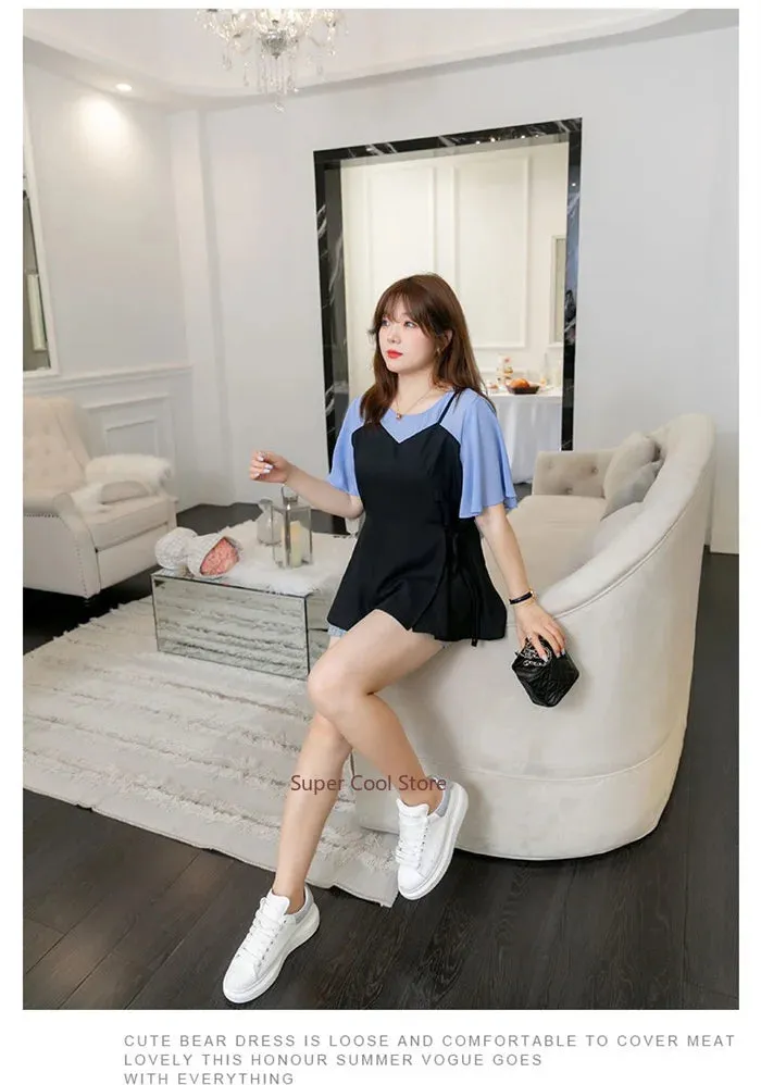 Sweet Chiffon Ruffled Sleeve Bouse