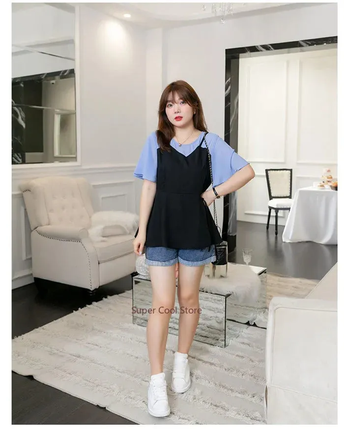 Sweet Chiffon Ruffled Sleeve Bouse
