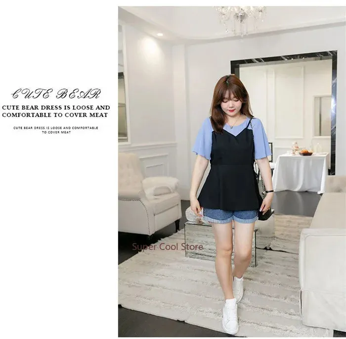 Sweet Chiffon Ruffled Sleeve Bouse