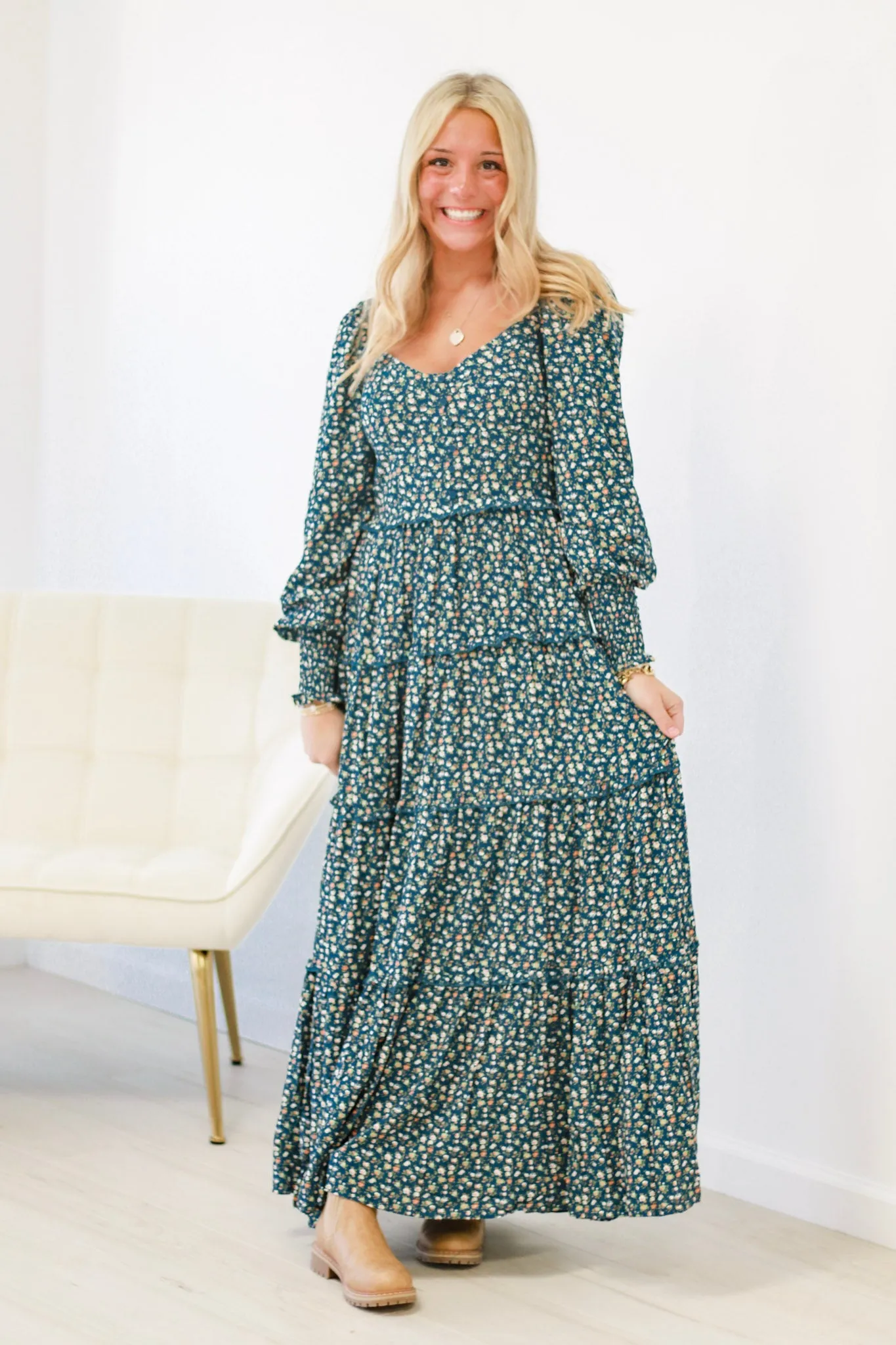 Sweetheart Floral Maxi Dress