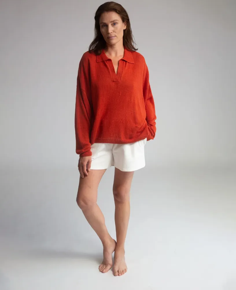 Sylvia Organic Cotton Shorts In Ivory